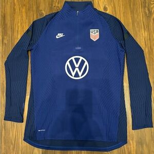 Nike Vaporknit USA Soccer USMNT Training Top Blue Men Large Long Sleeve